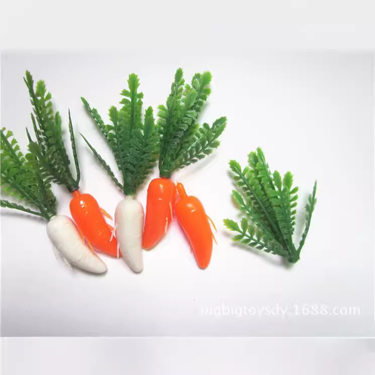 6.2cm high simulation red and white radish model simulation vegetable plant sand table carrot cake baking ornaments