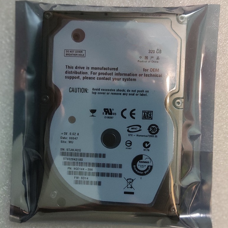 Жесткий диск для ноутбука ST 320Гб SATA 2.5 дюйма 9мм