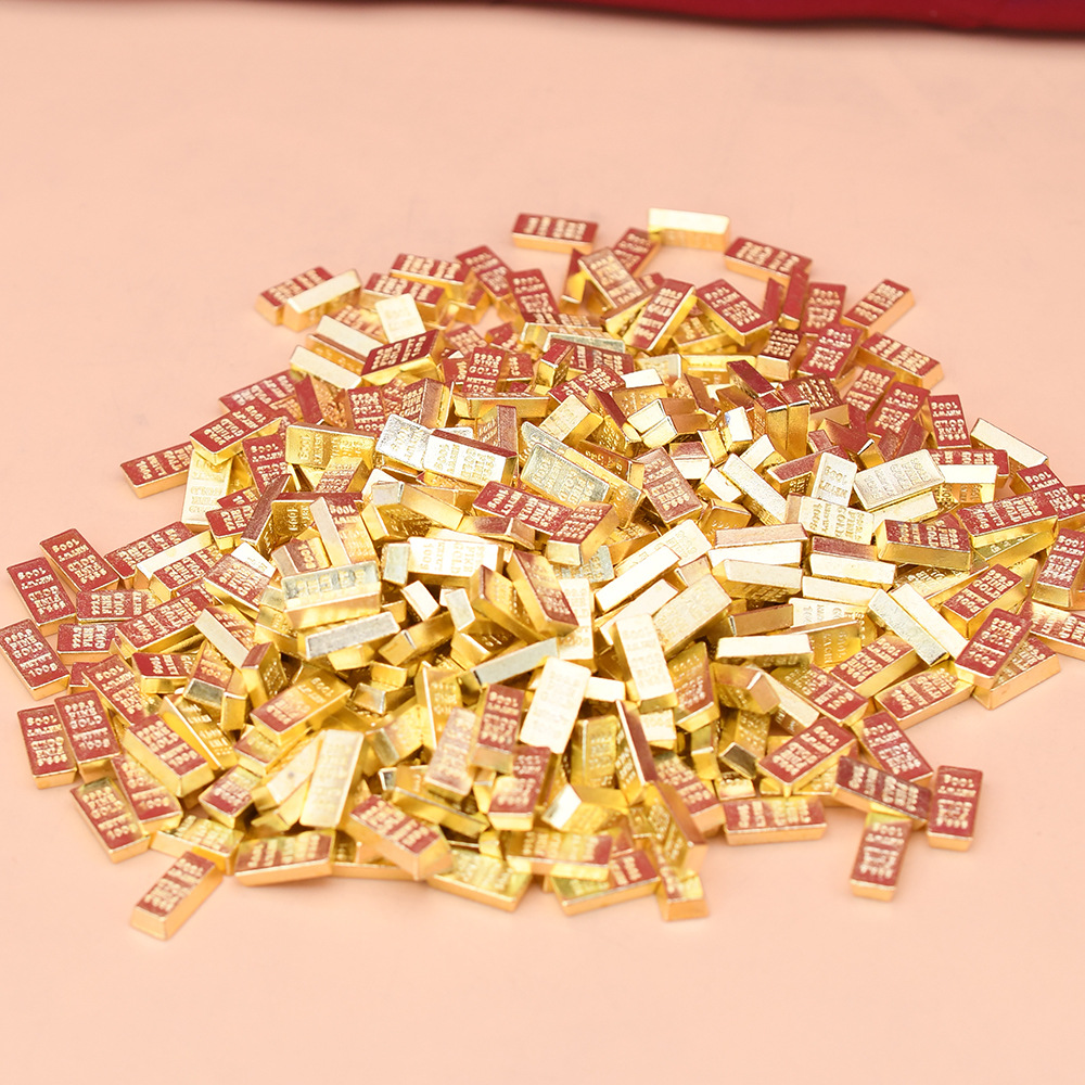 Creative Bric Alloy Ornaments Mini Thickened Small Gold Bits Lucking Gold Balls Opening and Moving Wedding Gifts Home Decoration