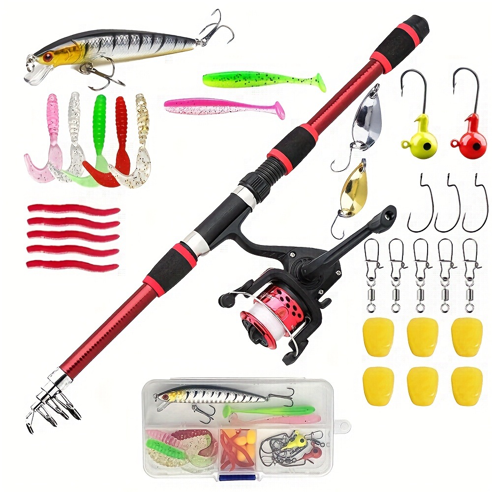 Cross-Border Popular Lure Fishing Rod Set 1.8m Beginner Fishing Rod Complete Set Sea Rod Mini Fishing Rod Fishing Gear Set