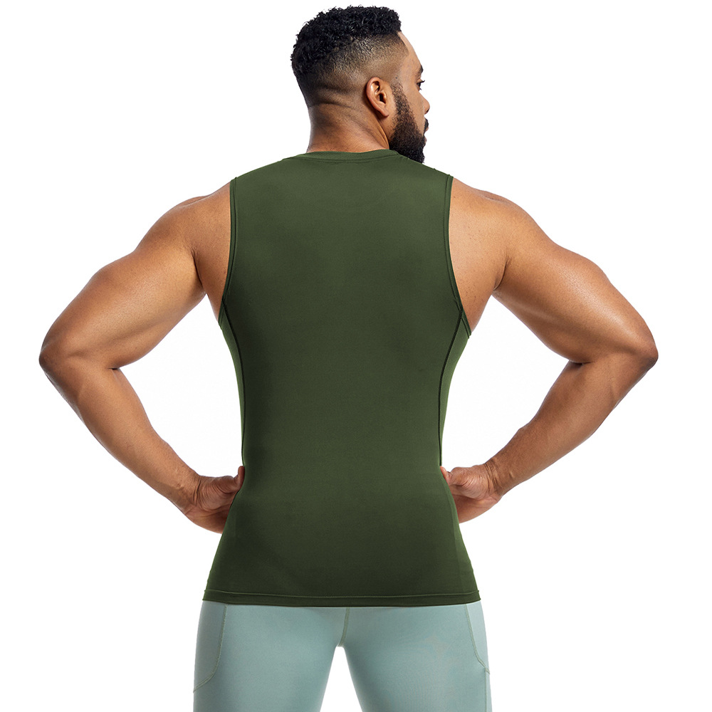 Silgeitu Cross-Border Sports Vest Men's Spring and Summer Tight-Fitting Fitness Clothing Training Running Quick-Drying Basketball Vest