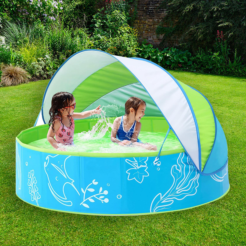 Pet Bath Tub, Portable Dog Swimming Pool for Large and Small Size Dogss, Foldableable Sunshade Bath Pool