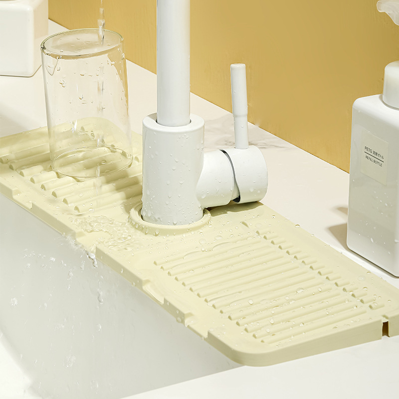 Silicone Faucet Drain Pad Washbasin Mat Kitchen Countertop Splash Pad Washbasin Splash Pad Kitchen Supplies