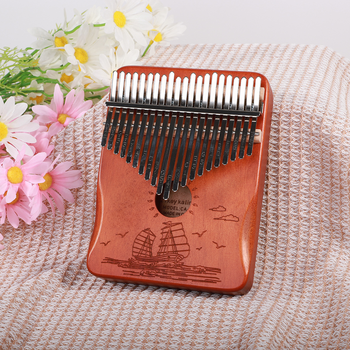 Kalimba Thumb 21 Tone/17 Tone Beginner Girl genuine goods Finger Piano Easy to Learn Finger Instrument