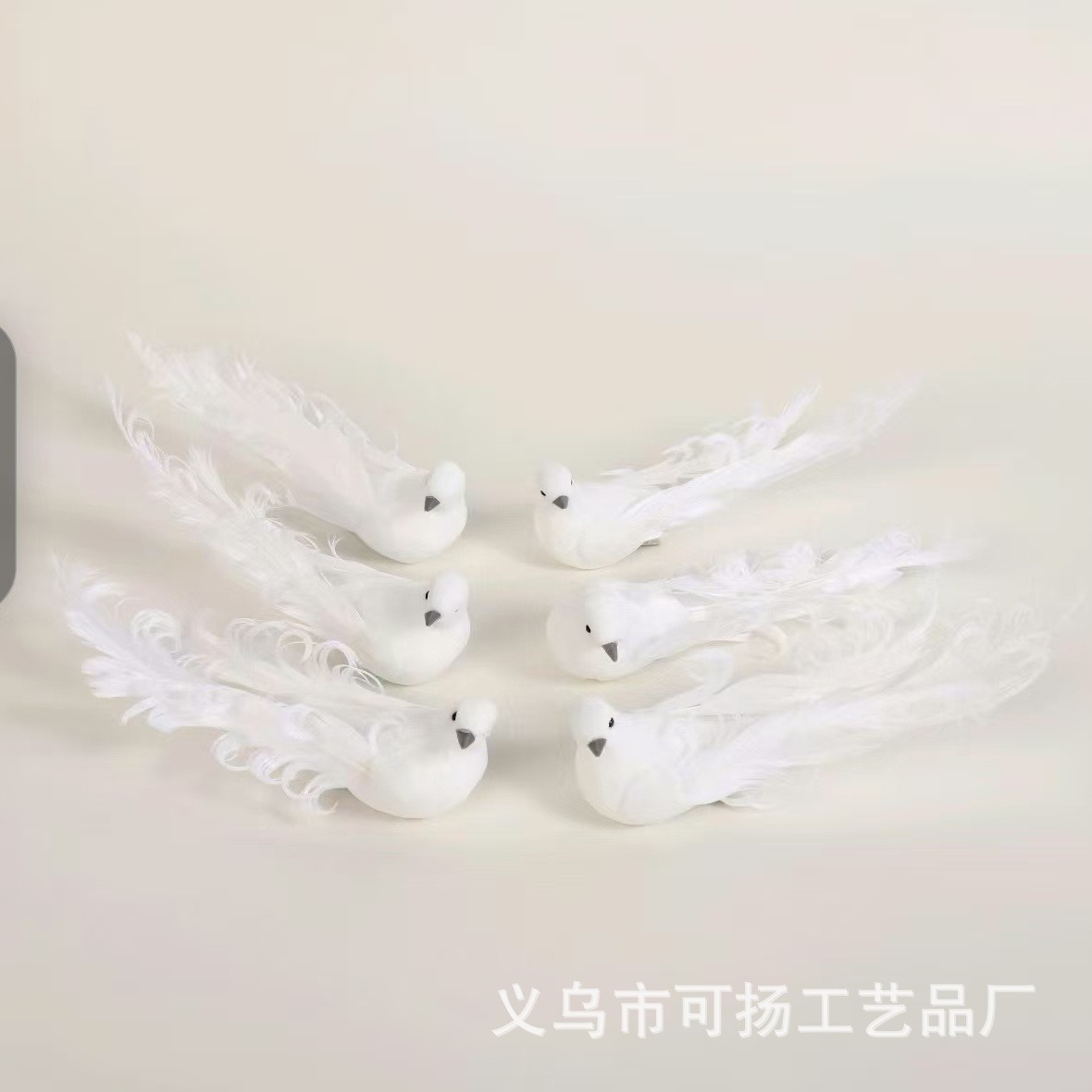 Simulated Feather Bird Gardening Decoration Photography Props Pigeon White Pigeon Christmas Crafts Fake Bird Ornaments