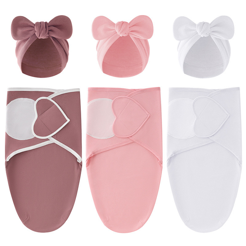 Foreign Trade Europe and the United States Cross-border E-commerce Newborn Baby Baby Baby Baby Baby Baby Spring Silkworm Sleeping Bag Bow Indian Hat