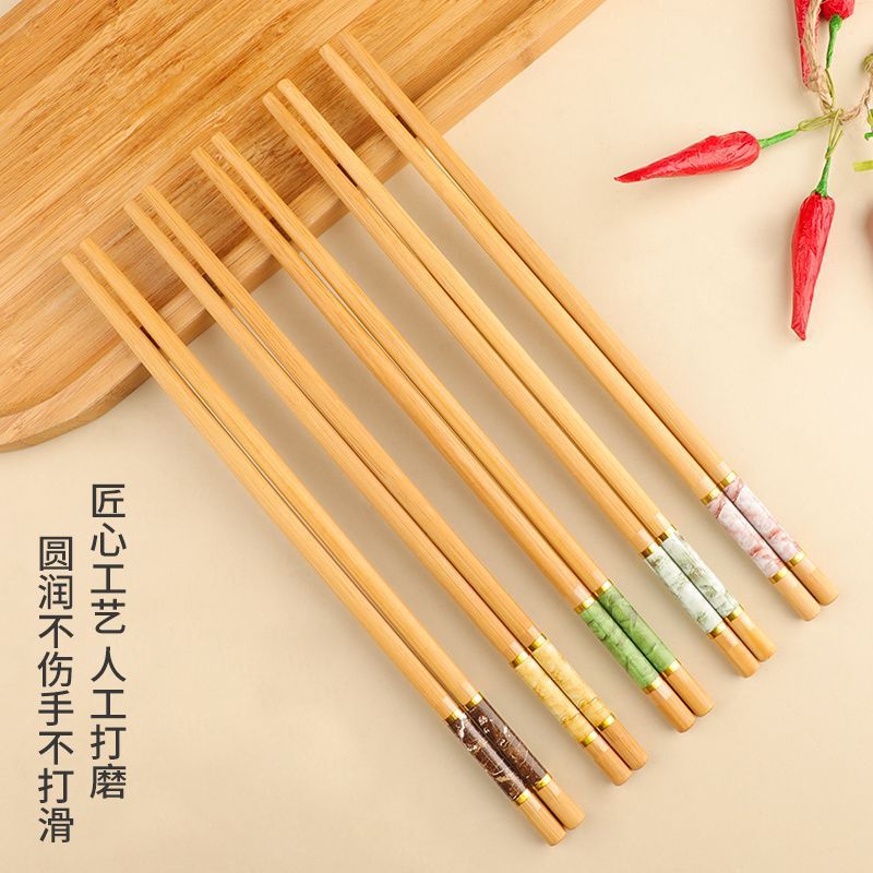 Премиум натуральные бамбуковые палочки для дома 2025 новые противогрибковые, нескользящие концы, высокая термостойкость, одна палочка на человека, чистый натуральный продукт