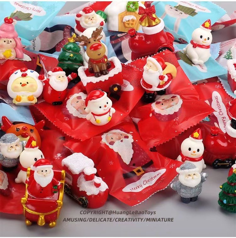 Christmas Blind Bag Miniature Blind Box Mini Cute Santa Claus Doll Children's Gift Toy Decoration Small Ornaments