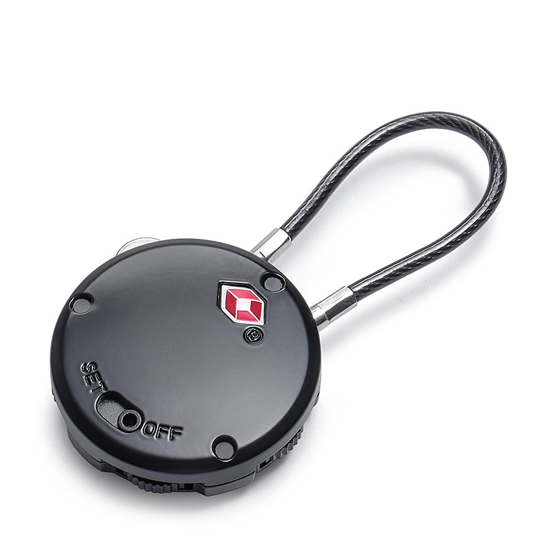 2023 New Factory Direct Sales Wire Rope Customs Lock Tsa007 Cross-Border Customs Padlock Suitcase Password Lock