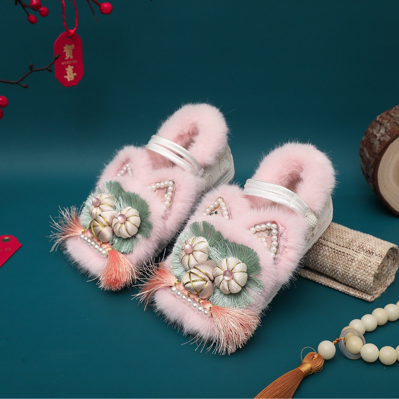 Hanfu Shoes Tiger Head Shoes Children Tiger Head Shoes 2024 New National Fashion Retro Ethnic Style Flat Shoes