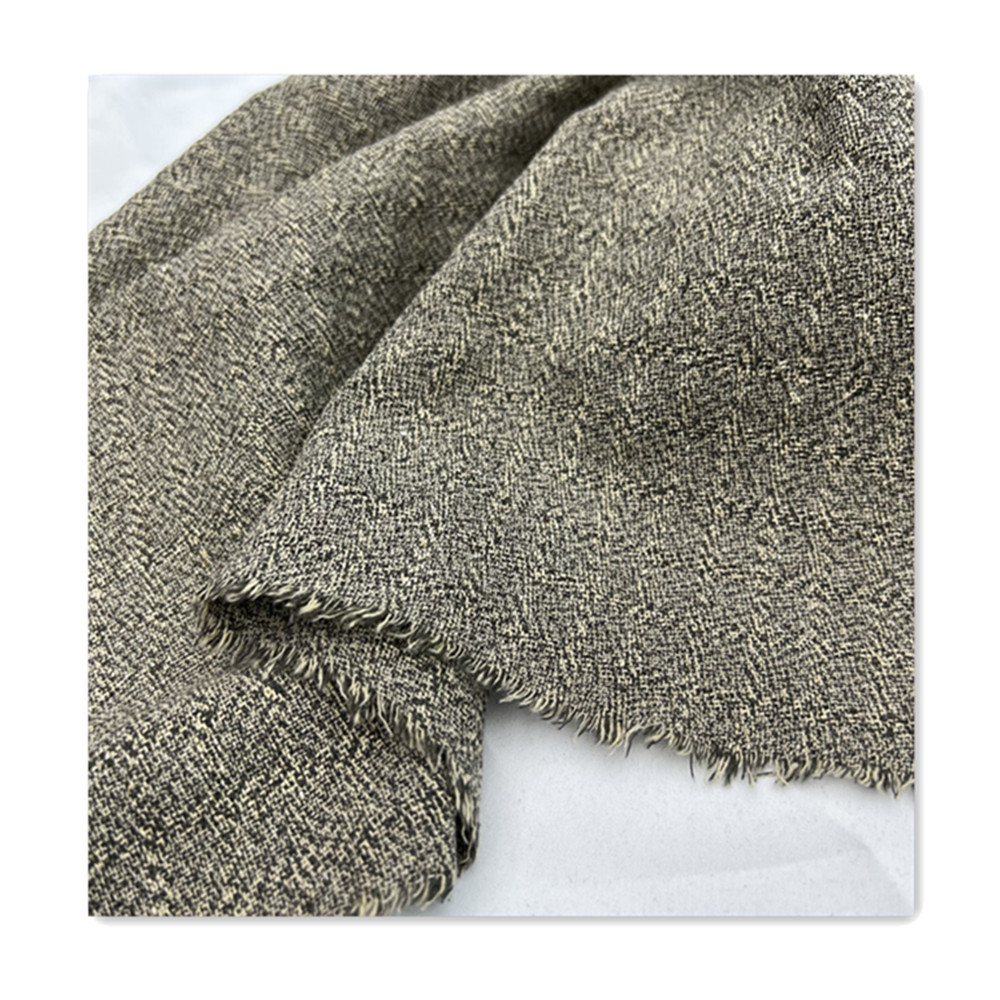 New Product Linen Cotton Yarn-dyed Dark Pattern Small Fragrant Style Luffy Two-color Linen Retro Clothing Top Fashion Coat Fabric