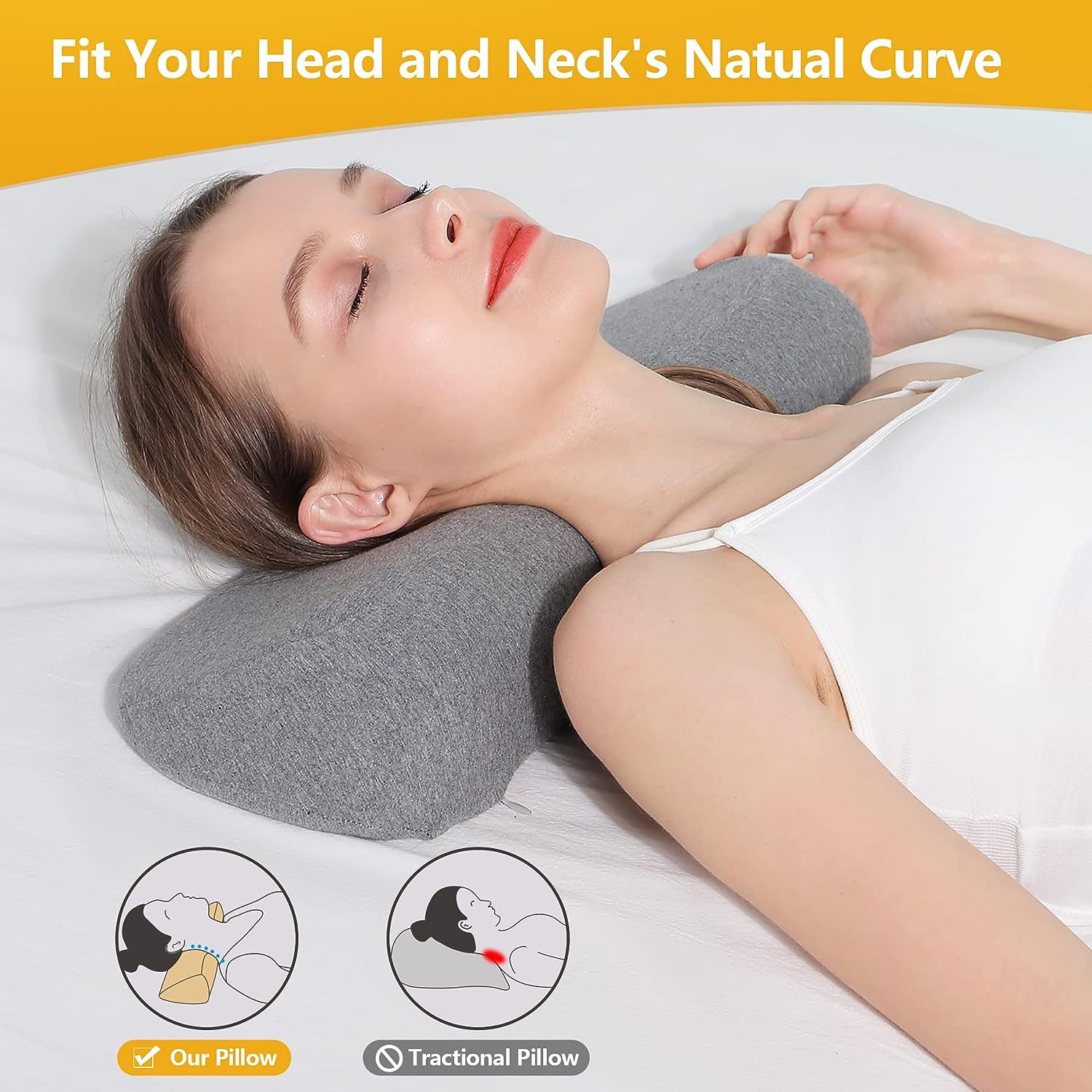 Cervical pillow cervical spine men and women cervical spine sleeping memory foam slow rebound single neck pillow
