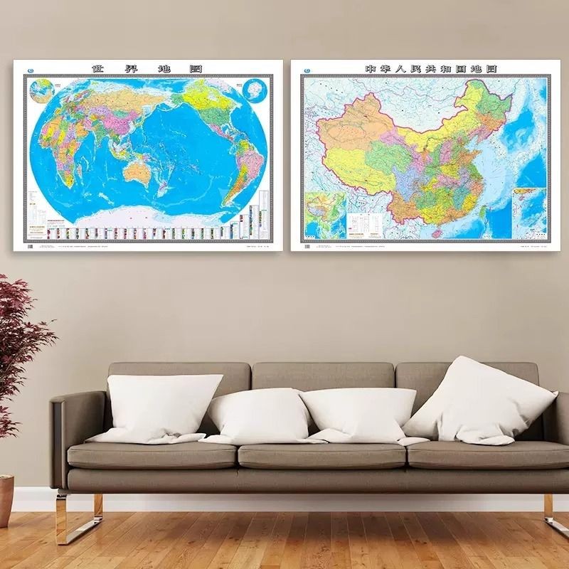 2025 Desktop Latest China Map World Office Student Geography Map 2025 New Edition High-Definition Business Full Map