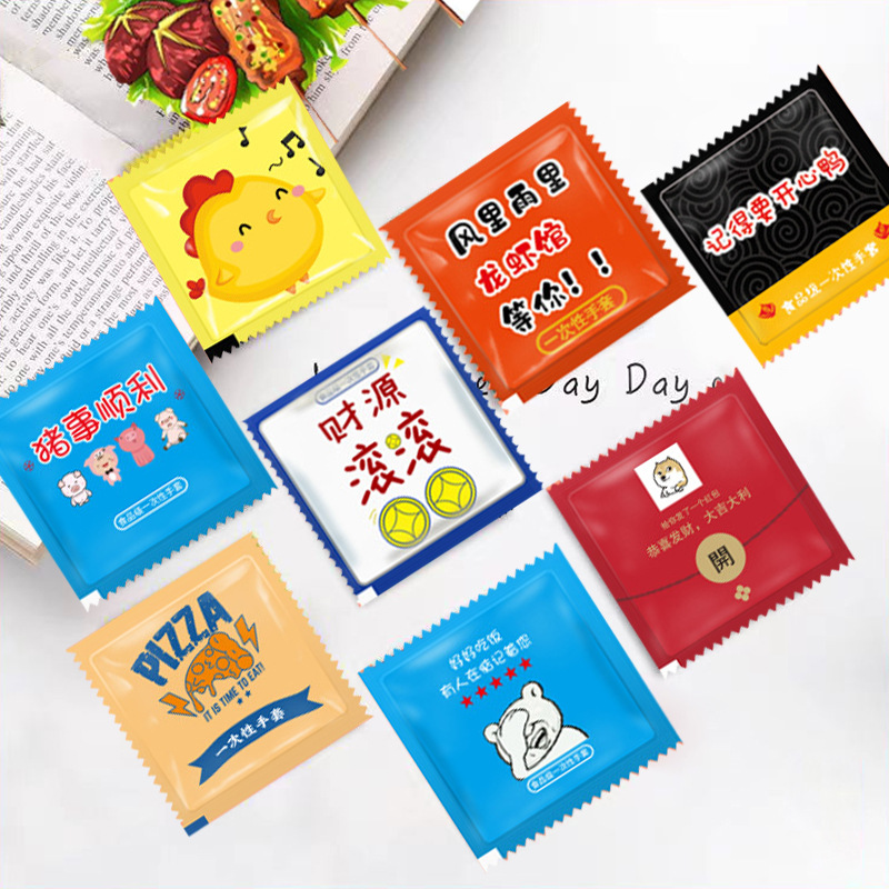 Disposable Gloves Individually Packaged Edible Pe Transparent Plastic Food Grade Catering Takeaway Crayfish Thickeneded Wholesale