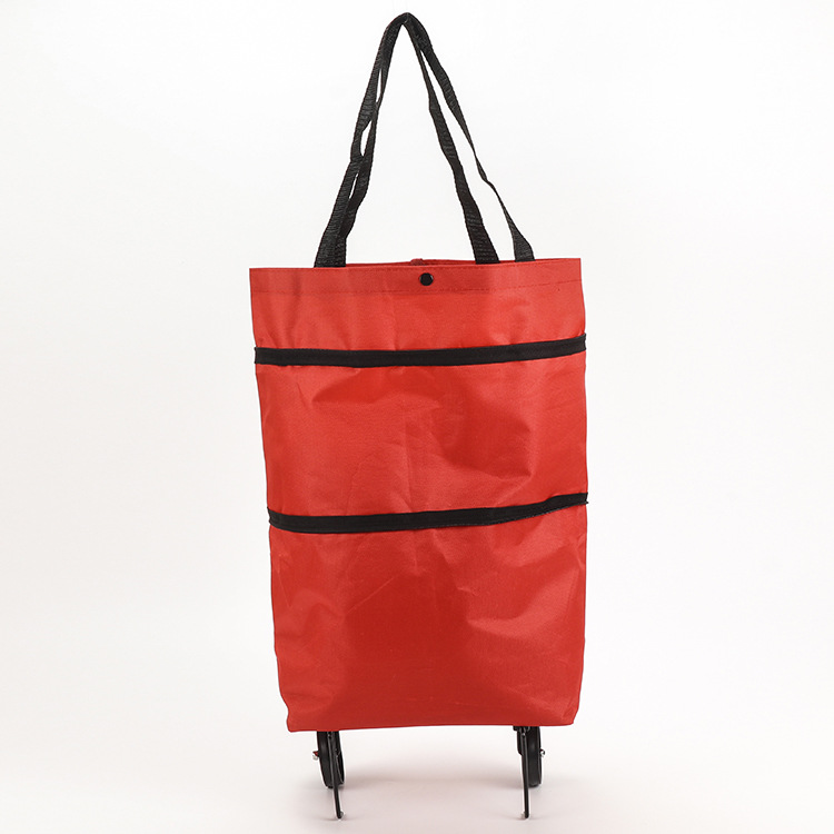 Factory direct supply household large-capacity hand-pull telescopic tug shopping cart with wheels portable folding supermarket shopping cart