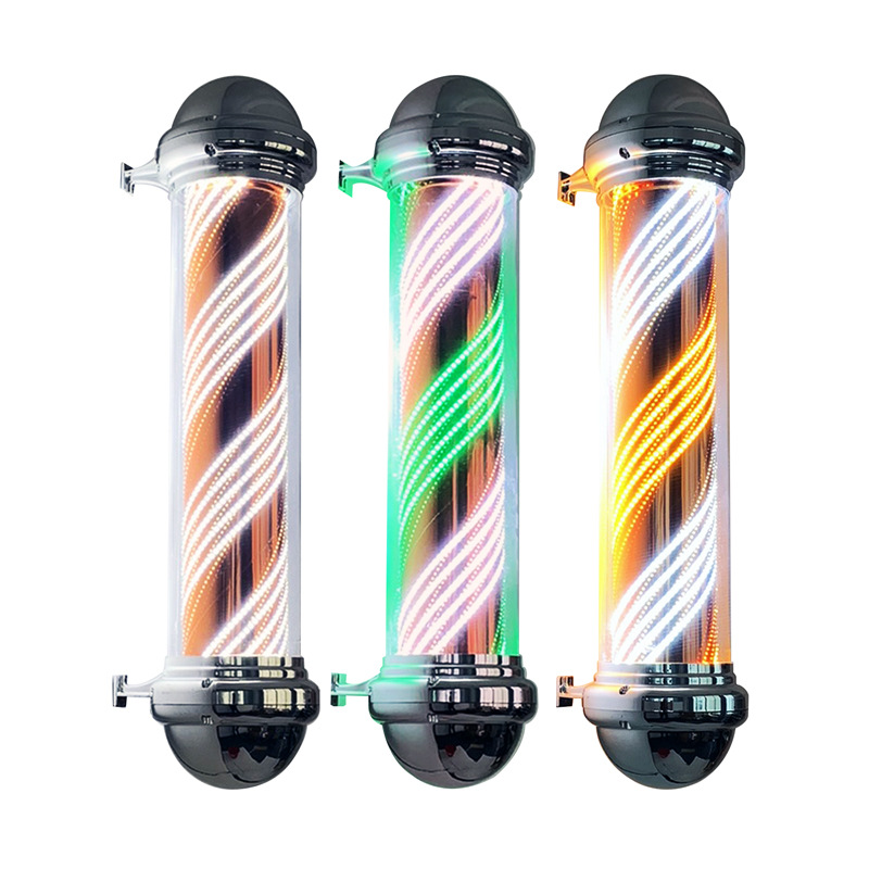 Hair salon led turn light hair salon turn light barber shop electroplating light box retro waterproof wall hanging new super bright light Belt