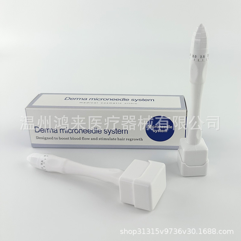Cross-Border Amazon Disposable Skin Prick Needle 140-Needle Stamp-Style Scalp Seal Microneedle Mechanical Font Number