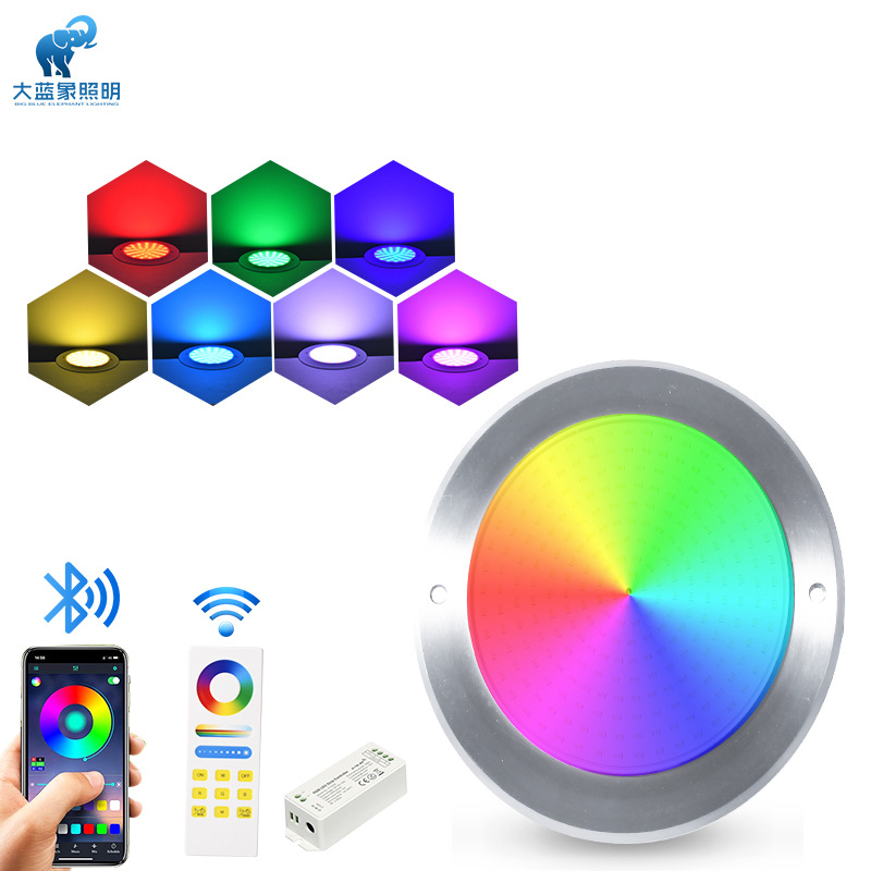 Кросс-бордерный наружный светильник для бассейна из нержавеющей стали 316 ультратонкий полностью залитый поддерживает мобильное приложение беспроводное дистанционное управление подводный свет