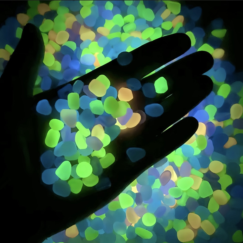 5-8мм маленькие светящиеся камни, искусственный флюорит, аквариумное садоводство, ландшафтный дизайн для рыб, цветные камни, светящиеся гальки