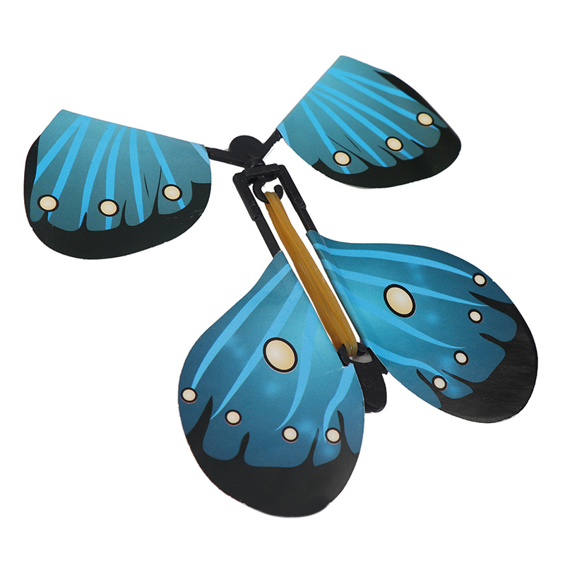 Kindergarten Handmade Toys DIY Flying Butterfly Rubber Band Powered Butterfly Technology Small Production Insect Cognition
