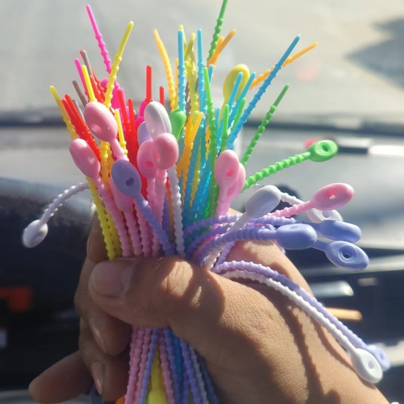 Tadpole Tie DIY Live Buckle Writer Soft Glue Tie Keychain Jewelry Bag Doll Lanyard Decoration Accessories