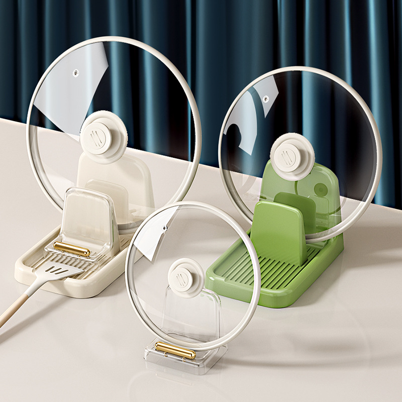 Кухонная полка многофункциональная пластиковая подставка для крышек кастрюль подставка для супов в европейском стиле простая настольная