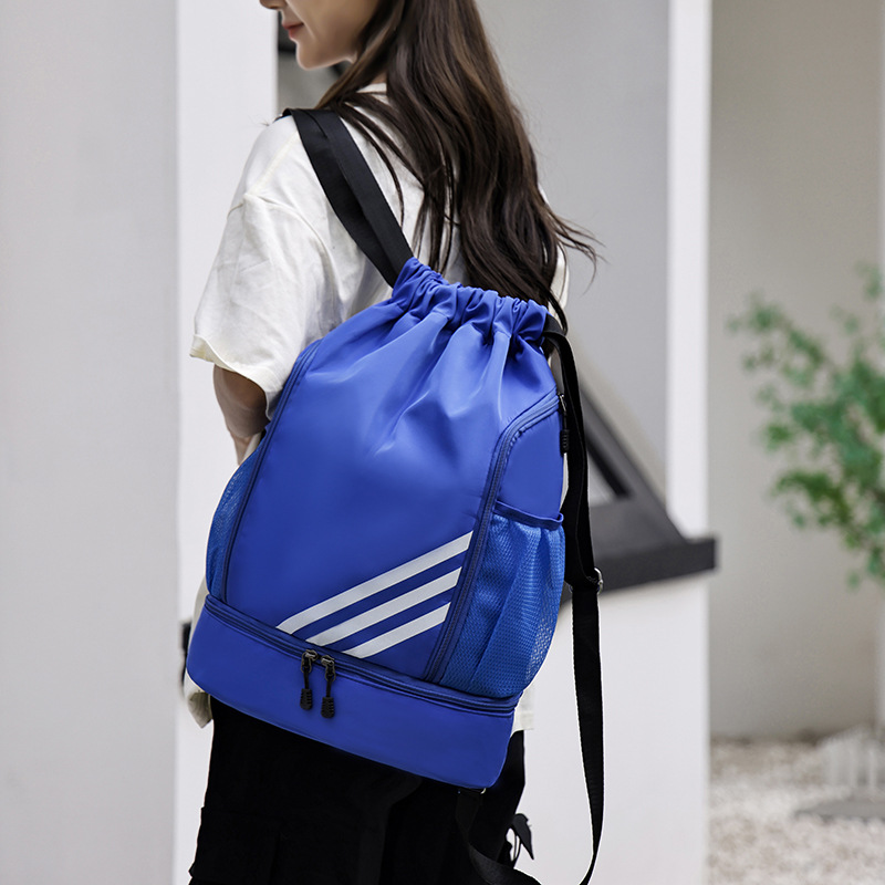 2025 New Basketball Bag Drawstring Casual Lightweight Large Capacity Dry and Wet Separation Multifunctional Outdoor Sports Backpack