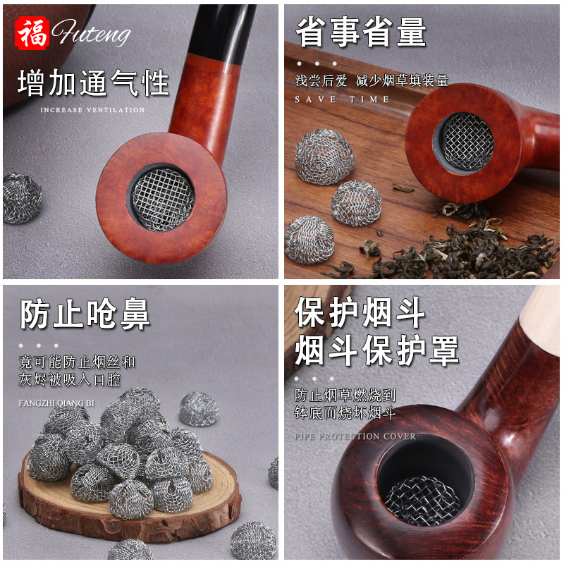 Smoking accessories wholesale pipe combustion-supporting wire tennis 13-20MM multi-specification optional silver metal combustion-supporting net