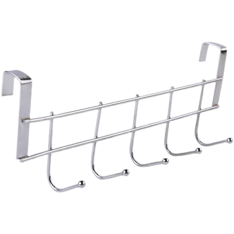 Stainless Steel Material, No-Drill, Traceless Creative Hanging Rack, Stainless Steel Cabinet Door Back Hook, Kitchen Door Back-Type Hanging Rack
