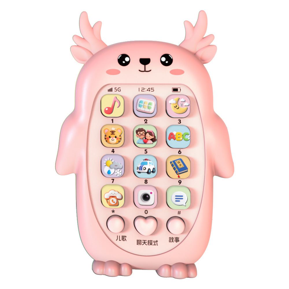 Direct Charging Radish Mobile Phone Toy Artificial Kidsren's Baby Educational Bilingual Early Education Machine Baby Cartoon Music Machine Smart