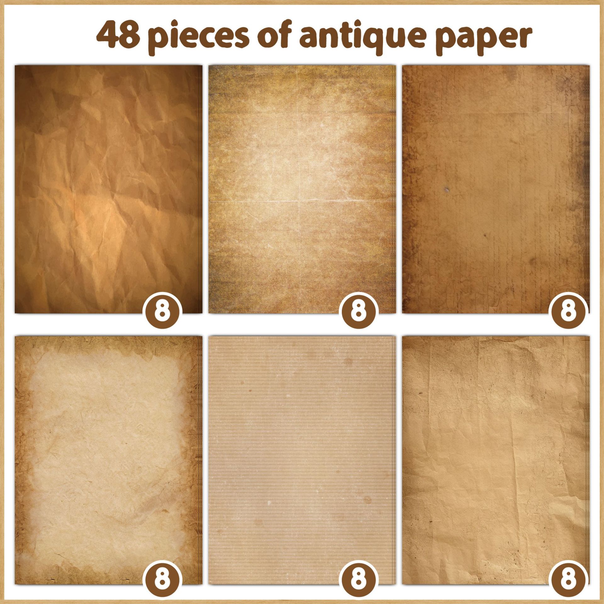 Letter paper 48 retro nostalgic a4 double-sided printing paper DIY hand account scrapbook decoration material paper