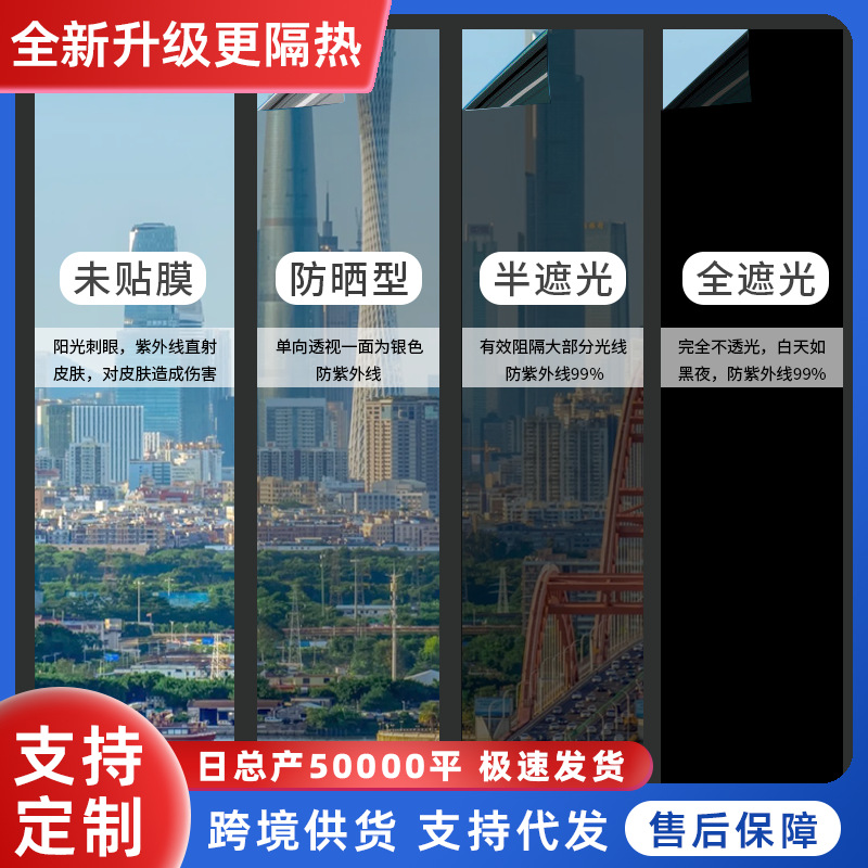 Односторонняя стеклянная пленка для окон анти-подсмотр для спальни и гостиной, затемняющая, защита от солнца, теплоизоляционная пленка