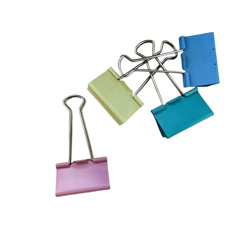 Tail Clip Colorful Long Tail Clip Large and Small Multi-Specification Metal Ticket Clip Office Supplies Five-Color Long Tail Clip Ticket Clip