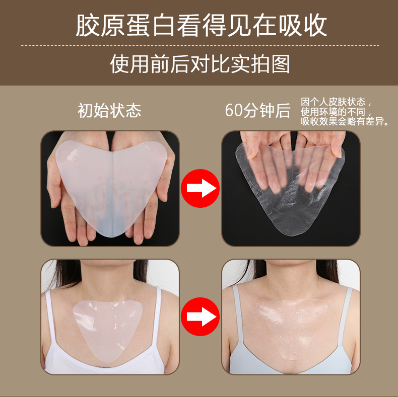Collagen Breast Mask, White Ice Translucent Moisturizing Patch, White Translucent Breast Mask, Collagen, the More You Get It, the Thin the Thin the Breasts