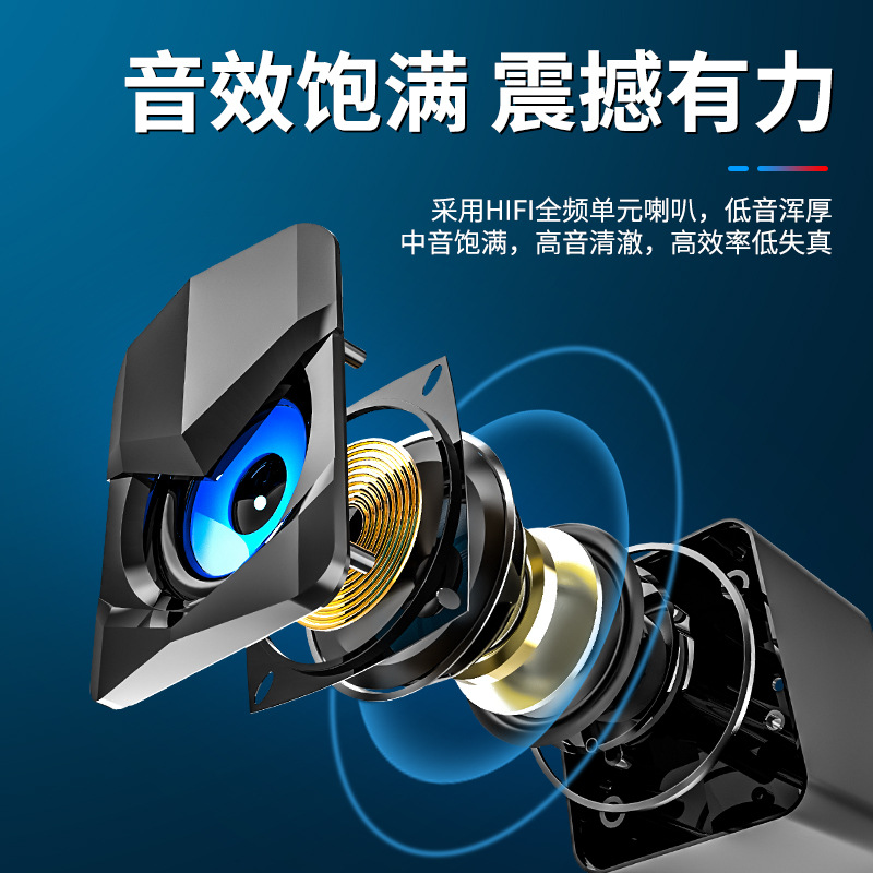 Cross-border computer wired bluetooth audio desktop universal creative personality USB small speaker desktop subwoofer wholesale