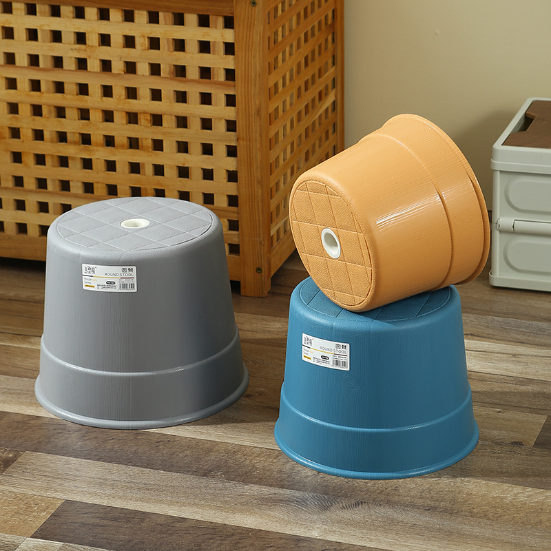 Small Stool Plastic Bench Household Kidsren's Stool Round Stool Thickeneded Non-slip Coffee Table Stool Bathroom Bathing Low Stool Wholesale