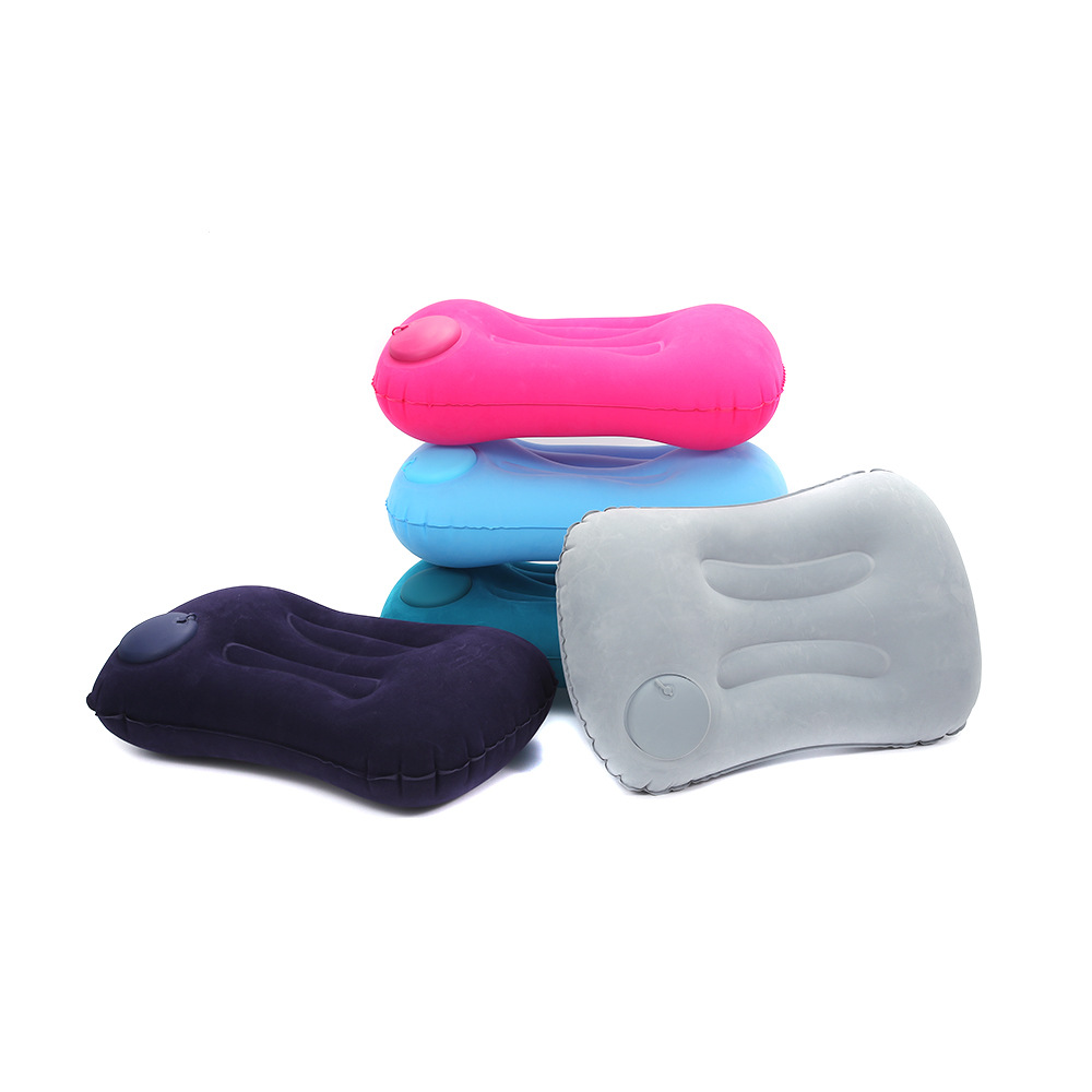 Pressing Inflatable Square Pillow Neck Protection Waist Pillow Travel Artifact Folding Portable Flocking Square Pillow