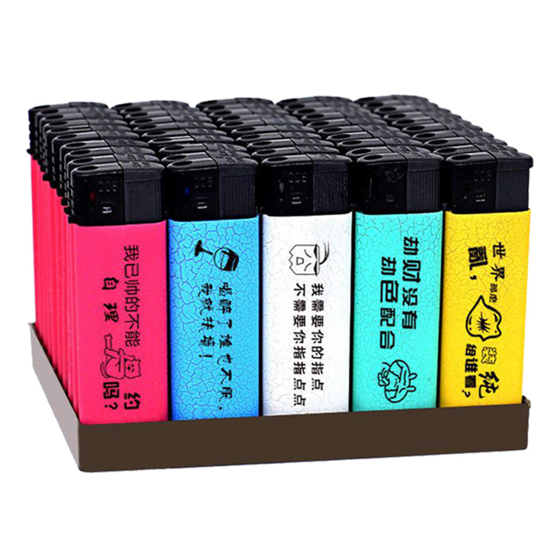 Lighter Custom-Made Ktv Hotel Logo Custom-Made Advertising Disposable Grinding Wheel Windproof Hotel Lighter Printing