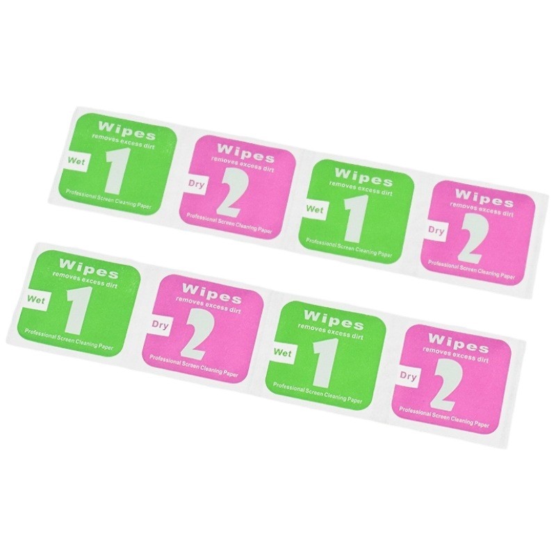 Alcohol bag 1+2 wet and dry bag alcohol cotton mobile phone cleaning bag mobile phone film kit screen cleaning suit