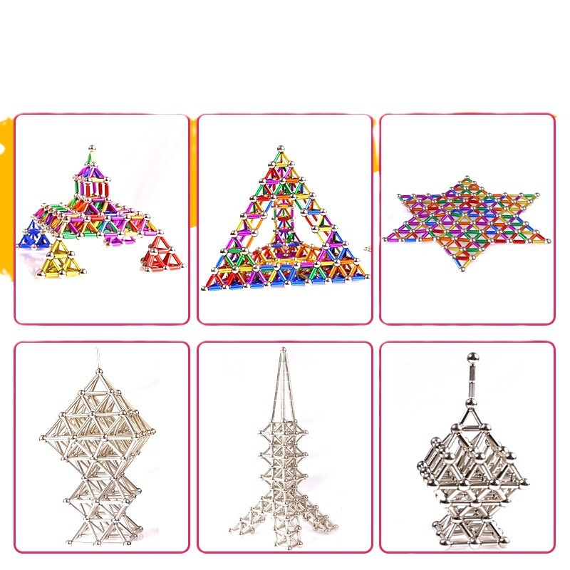 Buckyball Magnetic Bar Wholesale Combination Set Magnetic Bar Magnetic Building Blocks Magnetic Pieces Assembled Educational Toys