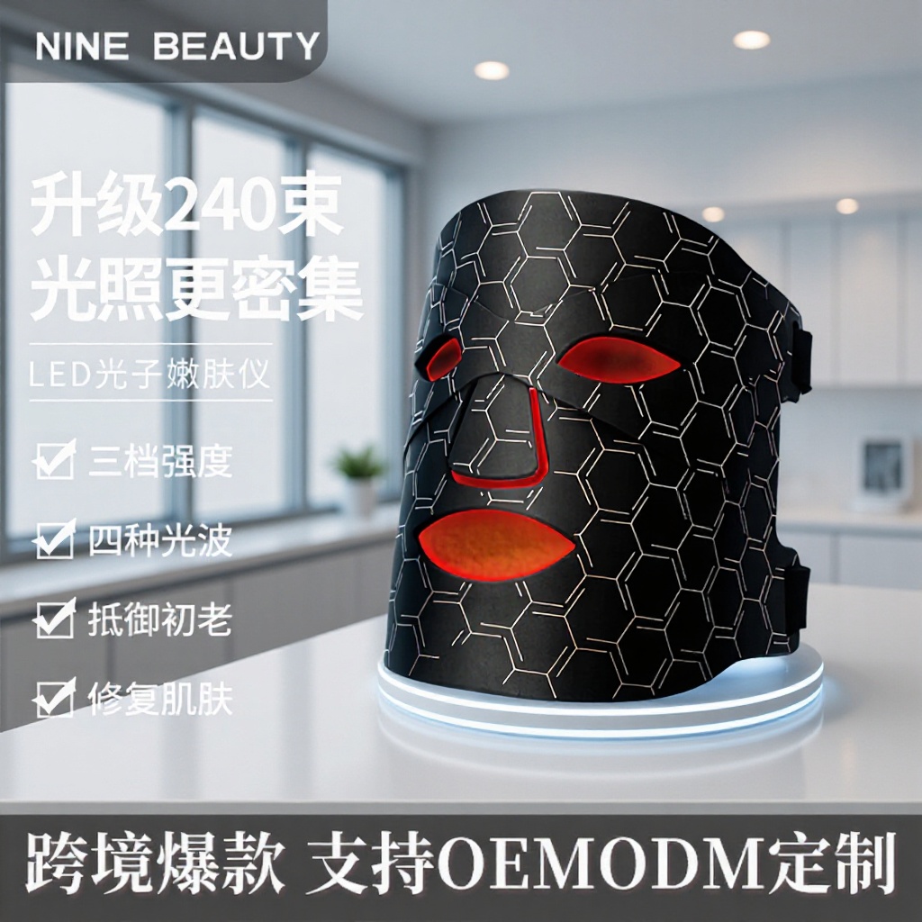 Прибор для красоты с большой панелью, фотонная маска, LED 7-цветная маска, красный и синий свет