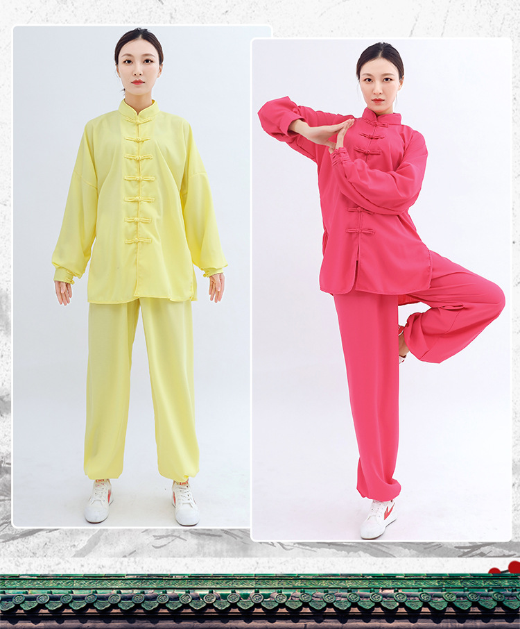 2024 New Tai Chi Suit Bamboo Ma Tai Chi Clothing Martial Arts Clothing Practice Suit Middle-Aged and Elderly Morning Practice Dance Suit
