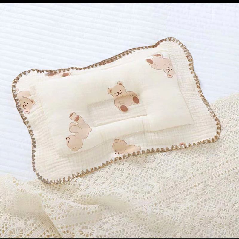 Baby Styling Pillow Class A Cotton Baby Correcting Pillow Deviation-preventing Correcting Newborn Comforting Pillow Sweat-absorbing Gauze Pillow