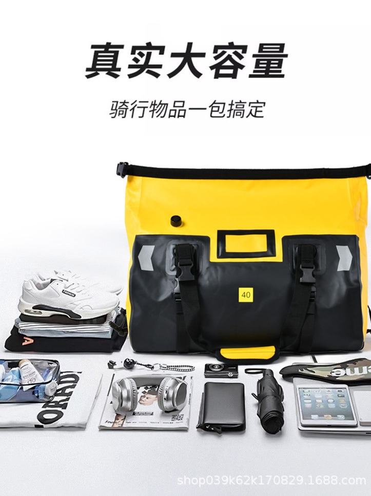 Cross-border waterproof bag PVC large capacity tail bag locomotive general carry bag foreign trade motorcycle back seat bag a piece of postage