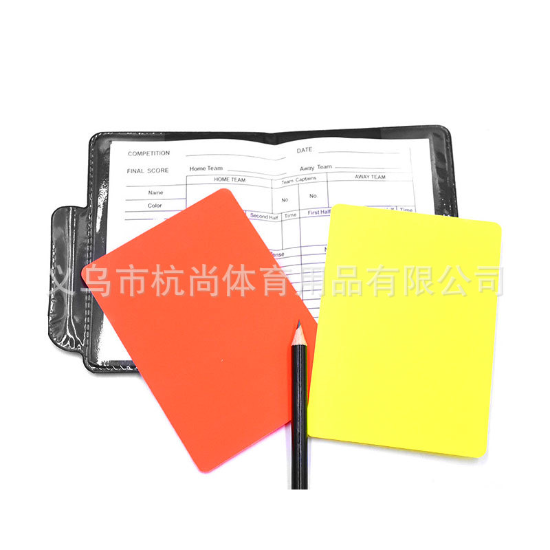 Red and Yellow Card Referee Football Game Coin Toss Coach Equipment Red and Yellow Card Coin Toss Recorder Referee Whistle
