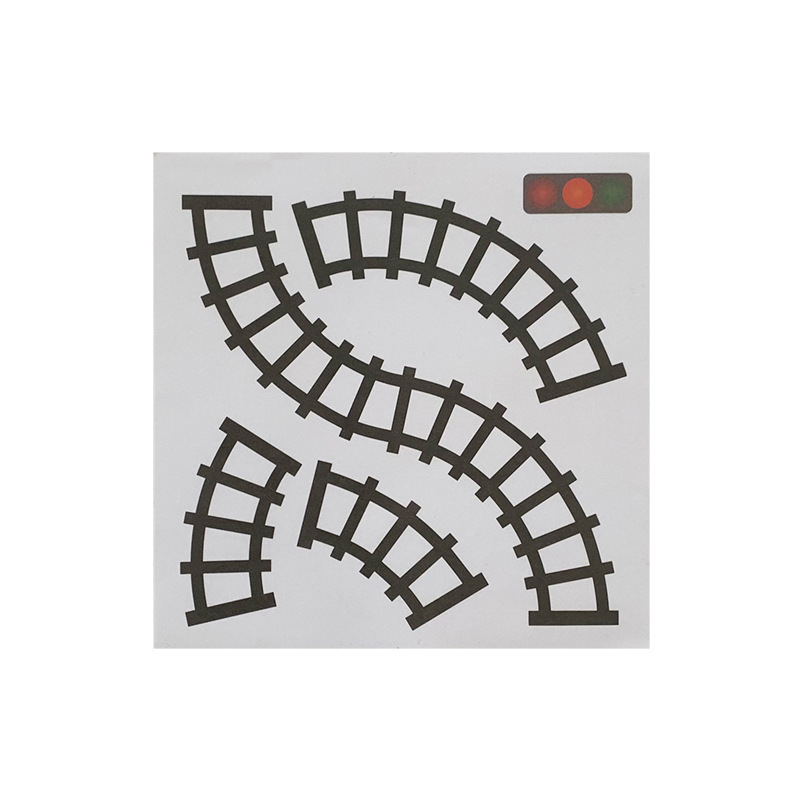 Children's Cartoon DIY Road Rail Transit Railway Highway and Paper Tape Car Train Curve Self-Adhesive Sticker