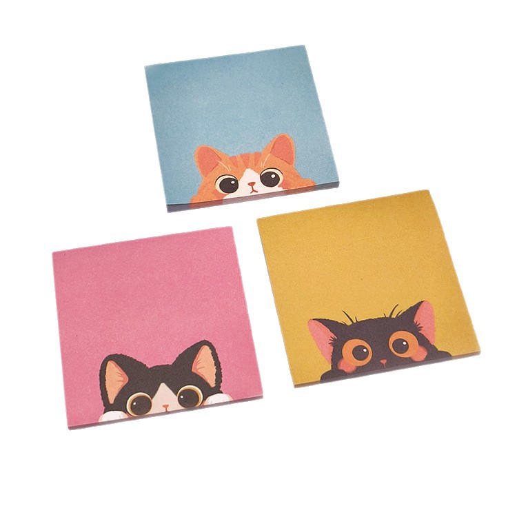 Special-Shaped Sticky Notes Made into Cute Animal Sticky Notes with Strong Adhesive Cartoon Reusable Memo Pads Customized Sticky Note Pads