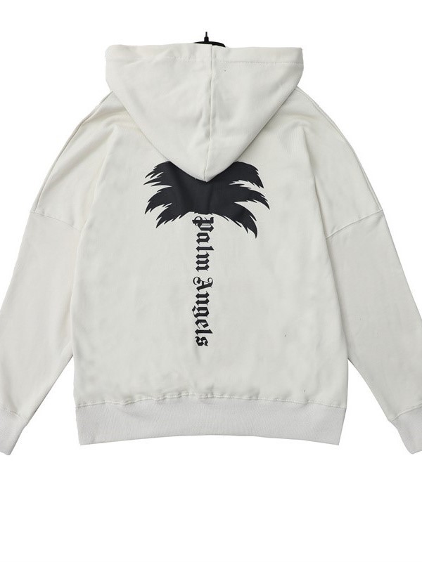 Palm Palm Angels Angels Front and Rear Palm Tree Print European and American Trendy Brand Loose Men's and Women's Terry Hooded Sweatshirt