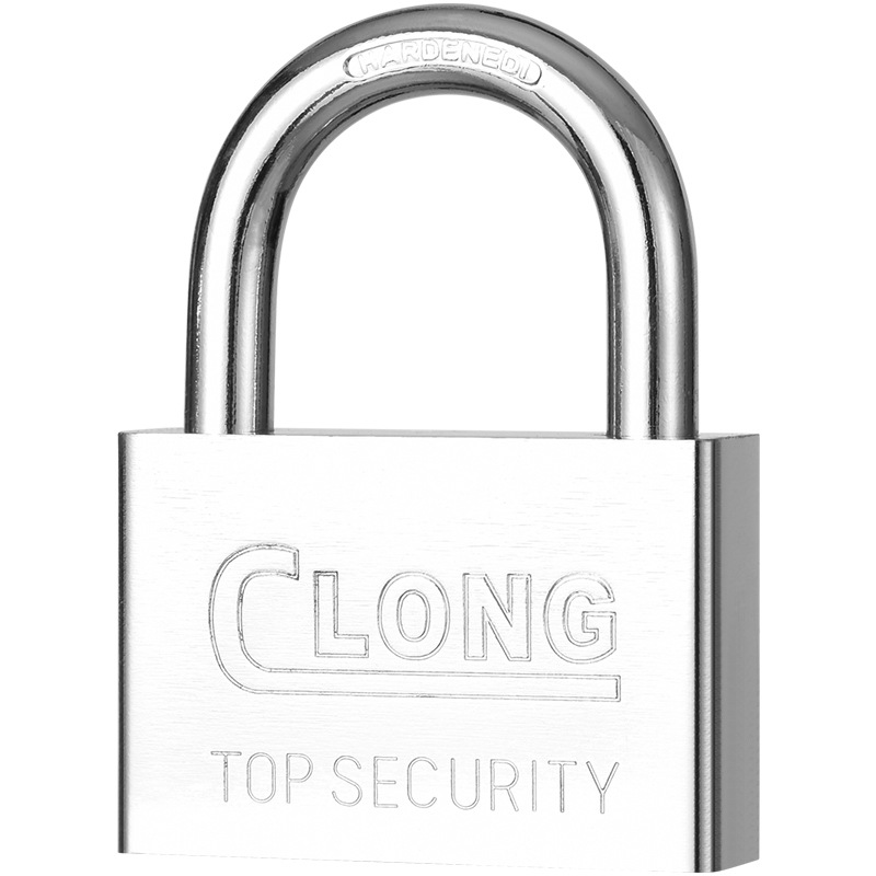 Lock Head Factory wholesale square blade 50MM imitation stainless steel padlock long beam short beam open single open padlock