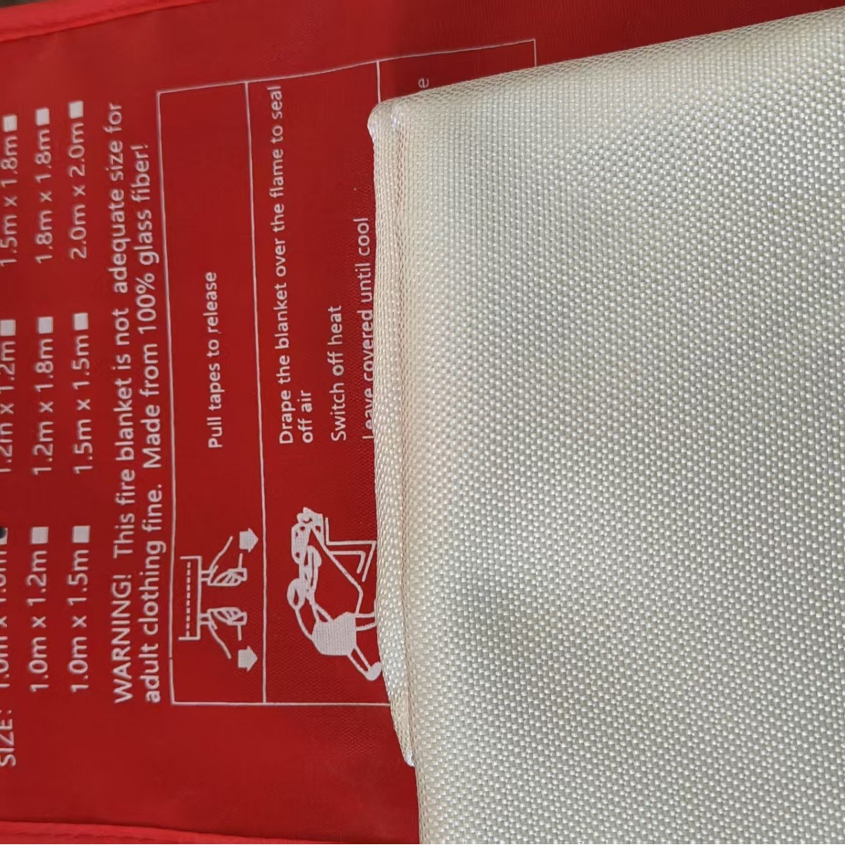 430g Fire Blanket Source Factory Flame-Retardant Fiberglass Thickened Outdoor Self-Rescue Insulation Emergency Escape Blanket for Malls